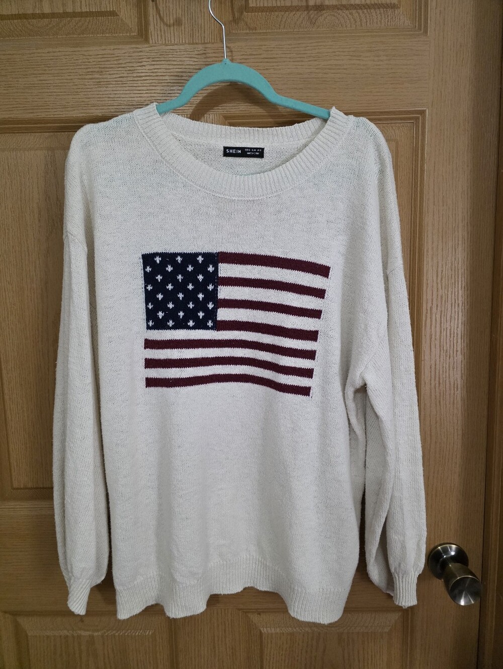 SHEIN American Flag Knit Sweater XL NWOT